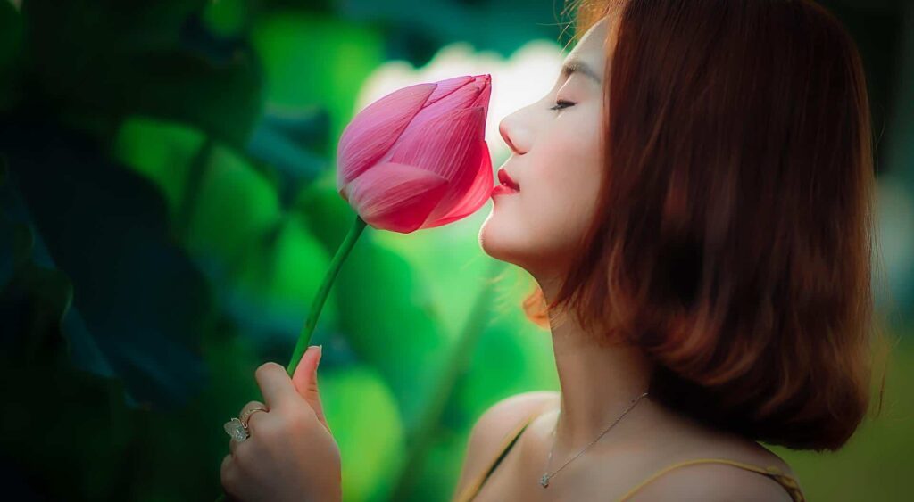 tulipan z dziewczyną